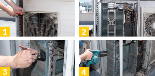 Como fazer a manutenção do aparelho de ar condicionado - aparelho de exterior